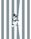 Mickey egér kapaszkodik tapéta, 200x250 cm, szürke - fehér - COUCOU MICKEY
