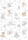 Legjobb Disney barátok tapéta, 200x280 cm, fehér - szürke - rózsaszín - BAMBY AND CO