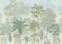 Dezsungelt ábrázoló tapéta, 350x250 cm, zöld - kék - türkiz - BRUMES