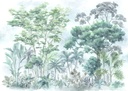 Erdőt ábrázoló tapéta, 350x250 cm, zöld - kék - barna - VERT DE GRIS