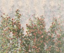 Rózsafát ábrázoló tapéta, 300x250 cm, pirós - zöld - bézs - MALVA