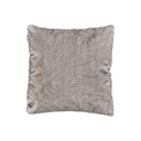 Szőrme díszpárna, arctic, ezüst, poliészter, 45x45 cm - VELOURE