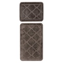 Fürdőszobaszőnyeg szett, 2 db, sötétbarna, szövet - ROCELISSE