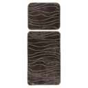 Fürdőszobaszőnyeg szett, 2 db, sötétbarna, szövet - TIGRE