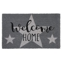 Lábtörlő, csillagokkal mintázva, szürke - fekete, műanyag, 40x60 cm - ETOILEE
