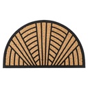 Lábtörlő, félkör alakú, barna - fekete, műanyag, 45x75 cm - TRESSAIN