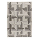Szőnyeg, geometriai mintás, kül- és beltéri, barna, 80x150 cm - LABYRINTHE