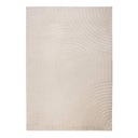 Szőnyeg, körvonalakkal mintázott, világosbarna, poliészter, 160x230 cm - VOLANTE