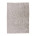 Szőnyeg, hullámmintás, világosbarna, poliészter, 120x170 cm - VOLANTE