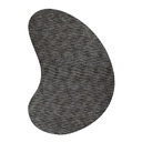 Szőnyeg, csepp alakú, sötétszürke, poliészter, 160x230 cm - HARICOT