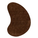 Szőnyeg, csepp alakú, sötétbarna, poliészter, 160x230 cm - HARICOT