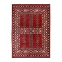 Szőnyeg, klasszikus, török stílusú, piros - fehér poliészter, 120x170 cm - MAROCAIN