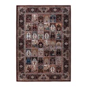 Szőnyeg, klasszikus, képekkel díszített, piros - fekete, poliészter, 120x170 cm - NUIT D'IVOIRE