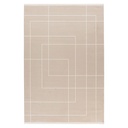 Szőnyeg, modern, vonalakkal díszített, bézs, 80x150 cm - LA PLAINE