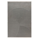 Szőnyeg, modern, íves vonalakkal díszített, sötétszürke, 200x290 cm - RONDOLE
