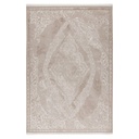 Szőnyeg, díszes mintázatú, bézs - fehér, 80x150 cm - LOSANGO