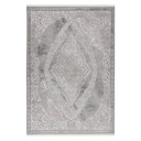 Szőnyeg, díszes mintázatú, ezüst - fehér, 160x230 cm - LOSANGO