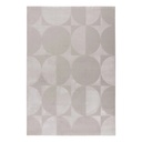 Szőnyeg, geometriai mintás, ezüst - szürke, 200x290 cm - RONDOUNET