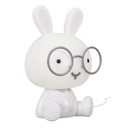 LED-es éjszakai fény, nyúl alakú, műanyag, fehér - LAPIN COOL