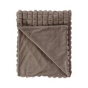 Takaró, négyzet mintás, barna, poliészter, 150x200 cm - ETHEREA