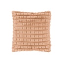 Díszpárna, négyzet mintás, barack színű, poliészter - ETHEREA