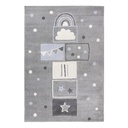 Szőnyeg, ugróiskola, ezüst - kék, 160x230 cm - MARELLE