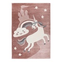 Szőnyeg, unikornis, rózsaszín, 160x230 cm - LICORNETTE