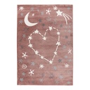 Szőnyeg, csillagok, rózsaszín, 160x230 cm - AMOUR