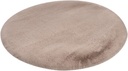 Szőnyeg, kör alakú, szőrme, világosbarna, poliészter, 160 cm - TOUDOU