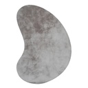 Szőnyeg, csepp alakú, ezüst, poliészter, 160x230 cm - TOUDOU