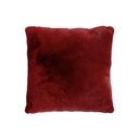 Díszpárna, sötétpiros, poliészter, 48x48 cm - CALIN