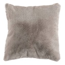 Díszpárna, barnásszürke, poliészter, 48x48 cm - CALIN