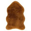 Szőnyeg, szabálytalan alakú, borostyánsárga, poliészter, 90x60 cm - LA BEBETE