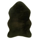 Szőnyeg, szabálytalan alakú, sötétzöld, poliészter, 90x60 cm - LA BEBETE