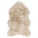 Szőnyeg, szabálytalan alakú, bézs, poliészter, 90x60 cm - LA BEBETE