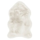 Szőnyeg, szabálytalan alakú, törtfehér, poliészter, 90x60 cm - LA BEBETE