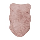 Szőnyeg, szabálytalan alakú, púderrózsaszín, poliészter, 90x60 cm - LA BEBETE