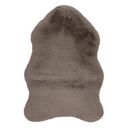 Szőnyeg, szabálytalan alakú, barna, poliészter, 90x60 cm - LA BEBETE