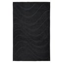 Fürdőszobaszőnyeg, hullámvonalakkal mintázott, sötétszürke, poliészter, 50x90 cm - SERAPHINE