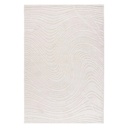 Szőnyeg, íves vonalakkal mintázott, törtfehér, poliészter, 120x170 cm - MYRALIS