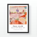 Falikép, festményt ábrázol, Paul Klee, narancssárga - rózsaszín, 35x45 cm