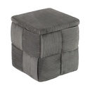 Ülőkés tároló puff, kordbársony 41x40,5 cm, antracit szürke - TOTEM