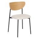 Étkezőszék, fa - fém, bézs - fekete - ERGONOME