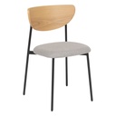 Étkezőszék, fa - fém, szürke - fekete - ERGONOME