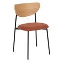 Étkezőszék, fa - fém, borostyán - fekete - ERGONOME