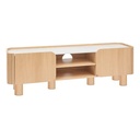 TV állvány 160 cm , 2 ajtóval, tárolórésszel, fa, márvány mintás - CUBO