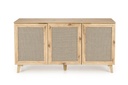 Komód, 160 cm, artisan tölgy / fekete - TROPIQUE