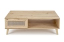Dohányzóasztal, 120 cm, artisan tölgy / fekete - TROPIQUE