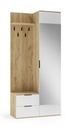 Előszoba bútor szett, 100 cm, arany tölgy / fehér - NACRE