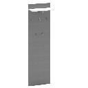 Előszoba panel, 5 fogassal grafitszürke / féher - BEAURIVAGE